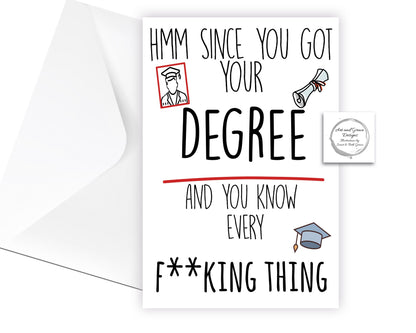 Graduation Card - Congrats On Getting Your Degree, Stay Safe, Thoughtful Well Done Card, Proud Of You Card