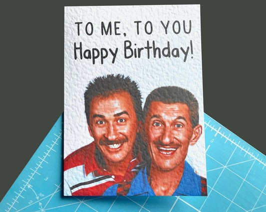 The Chuckle Brothers Greeting Card - Happy Birthday - Barry and Paul Chuckle - Humorous Card