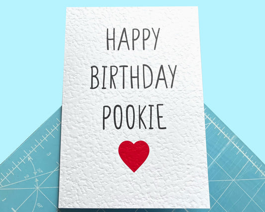 Pookie Card-  Birthday Card For Partner - Boyfriend- Girlfriend