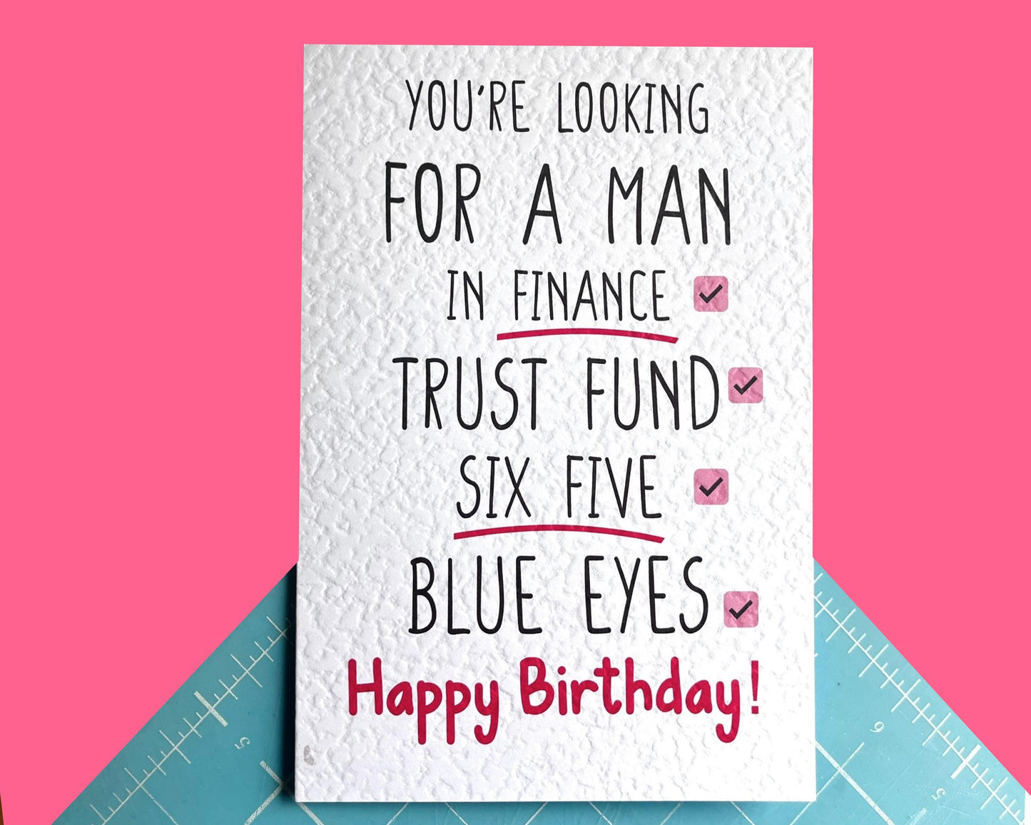 Looking For A Man In Finance  Card-  Birthday Card For Bestie - Friend