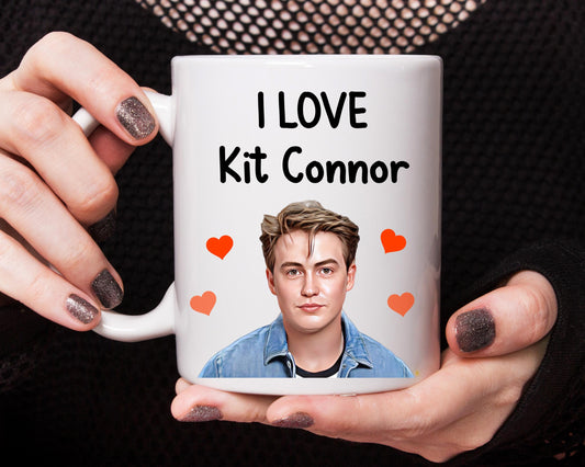 Kit Connor Mug- Heartstopper Cute Mug - I Love Kit Connor- Charlie And Nick - Famous Actor - LGBTQ Community - Cut Mug Gift