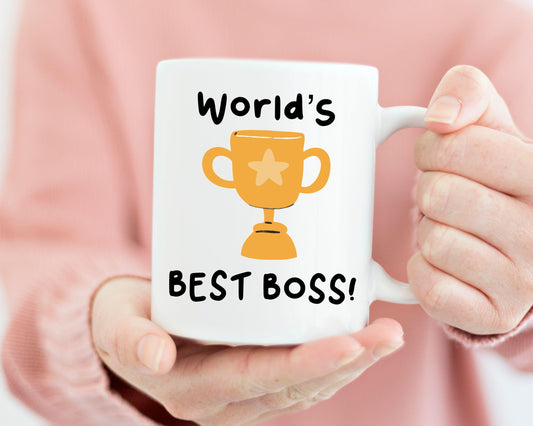 World's Best Boss Mug- Mug For Coworker- Colleague Gift - Funny Mug For Work Friend