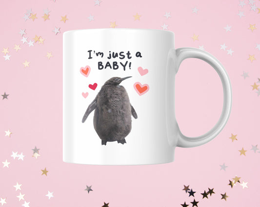 Cute Pesto The Penguin Mug - Viral Penguin Cup - I'm Just A Baby!