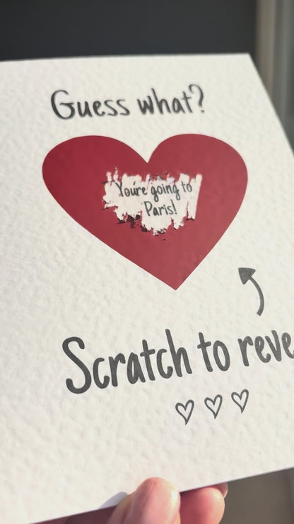 Birthday Surprise Scratch Card, Gift Reveal, Surprise Greeting Card, Birthday Card, Surprise Trip, Holiday, Birthday Gift