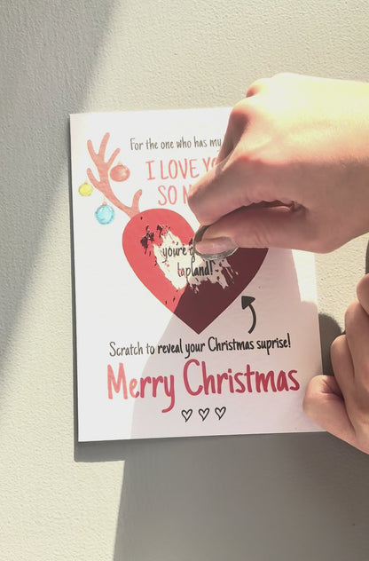 Christmas Surprise Scratch Card, Gift Reveal, Surprise Greeting Card, Surprise Trip, Holiday, Birthday Gift For Partner, Loved One.