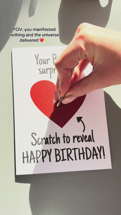 Funny Birthday Surprise Scratch Card, Cheeky Gift Reveal, Surprise Greeting Card, Birthday Card,  Rude Birthday Gift For Sibling, Friend