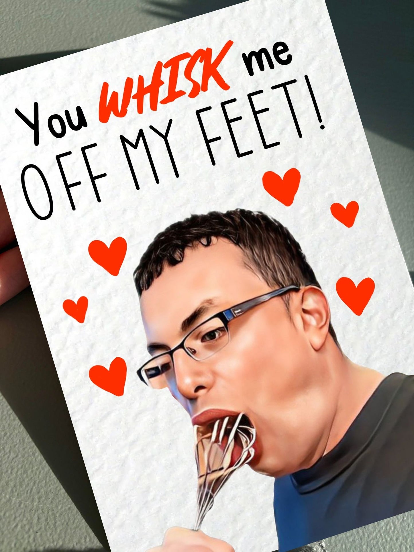 Funny TV Show Greeting Card - I Whisk You a Happy Birthday, Valentine's - Humorous Card - Funny Internet Meme For Partner