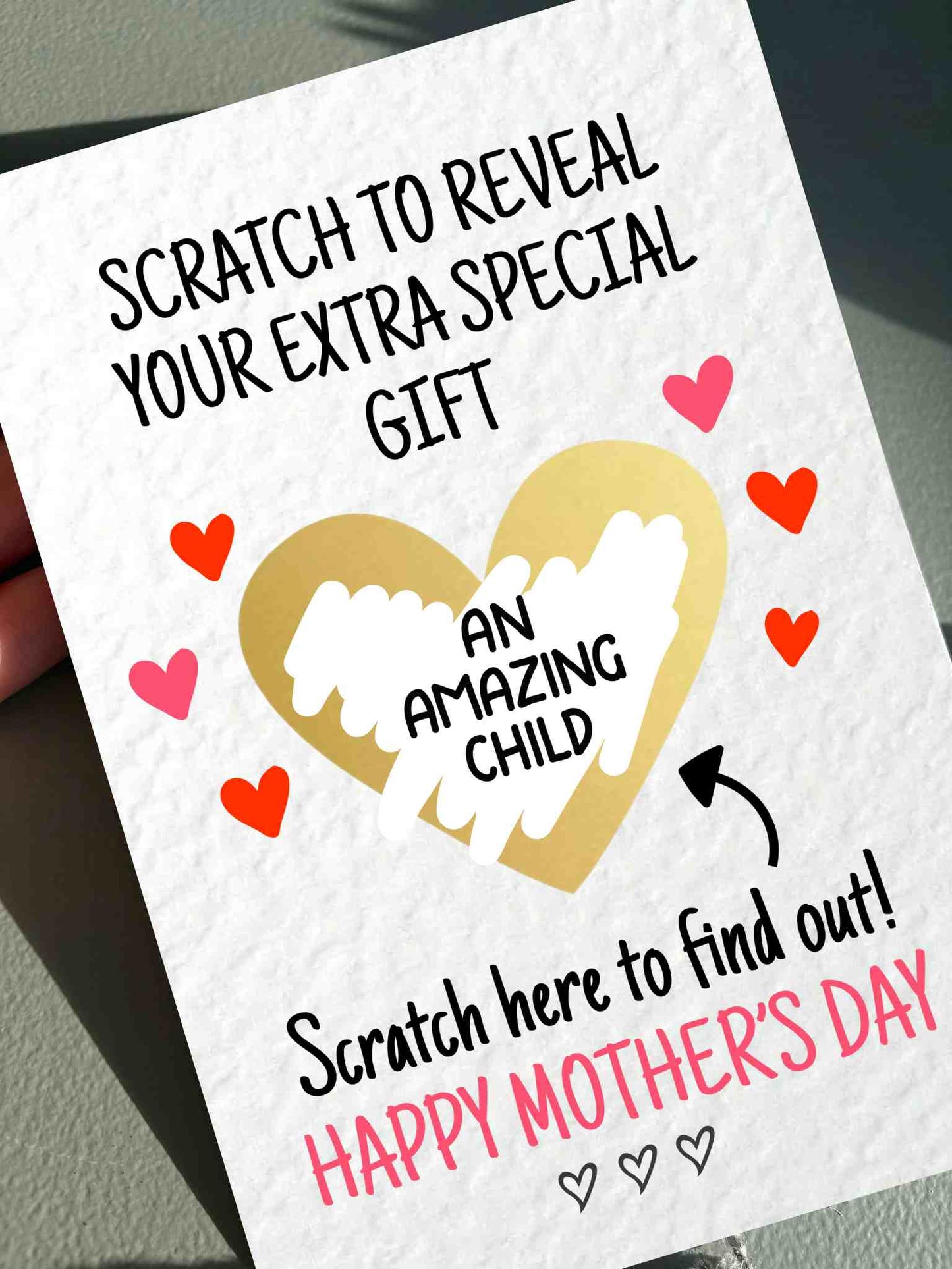 MOTHER'S DAY Surprise Card, Gift Reveal, Funny Greeting Card, Surprise Gift, Red Heart